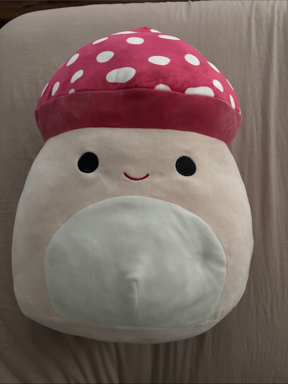 Squishmallows Pink White Mushroom Plush